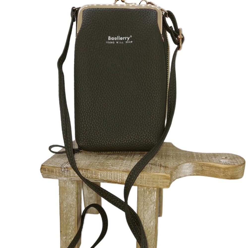 Forrica Baellerry Young Will Show Small Green Crossbody Cell Phone Wallet